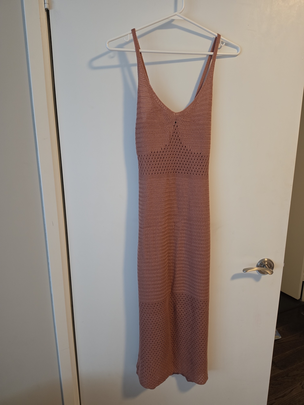 Almost Famous - MARSHALLS - Crocheted Maxi Dress in Terracota SIZE Mwd